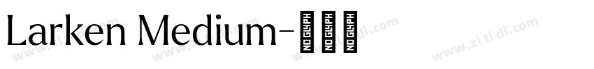 Larken Medium字体转换